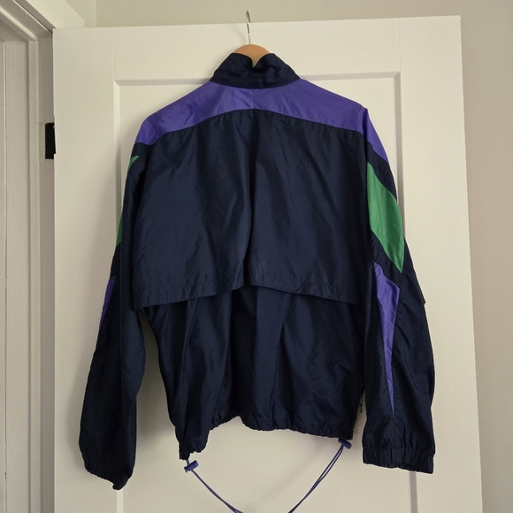 Vintage Navy and Purple Nike Medium Men's Windbreaker Jacket Rn#56323 - Picture 2 of 13